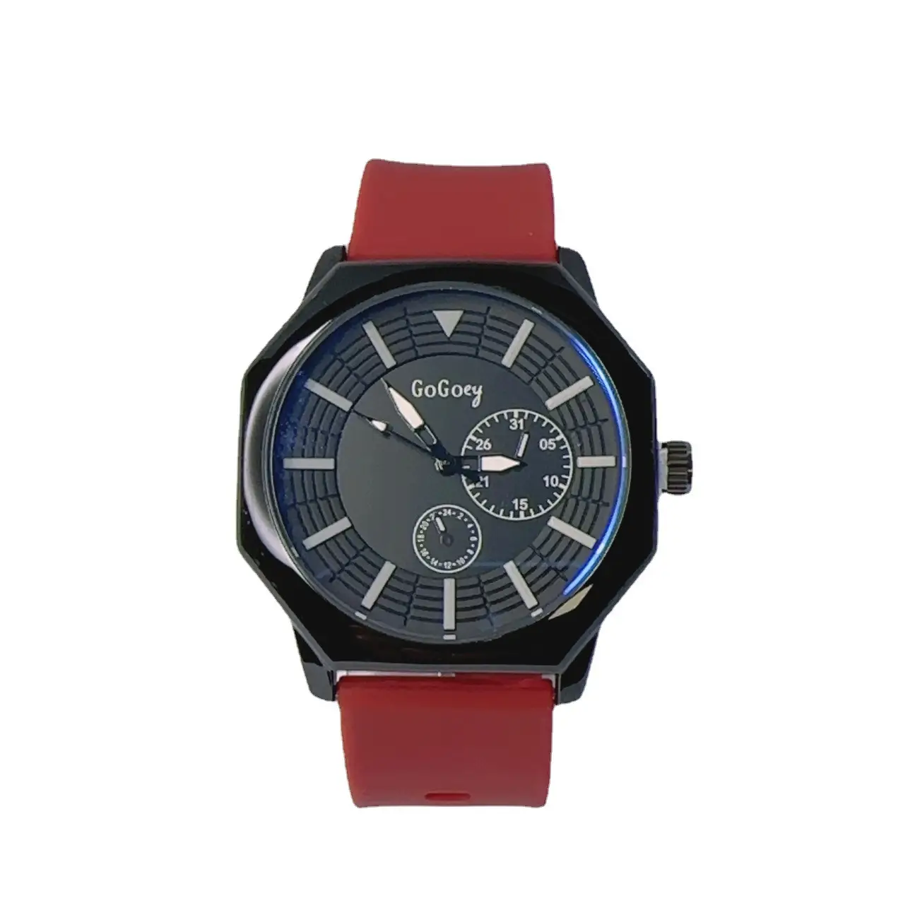 Galaxy Quartz Watch Red Silicone Men Women - Image 11