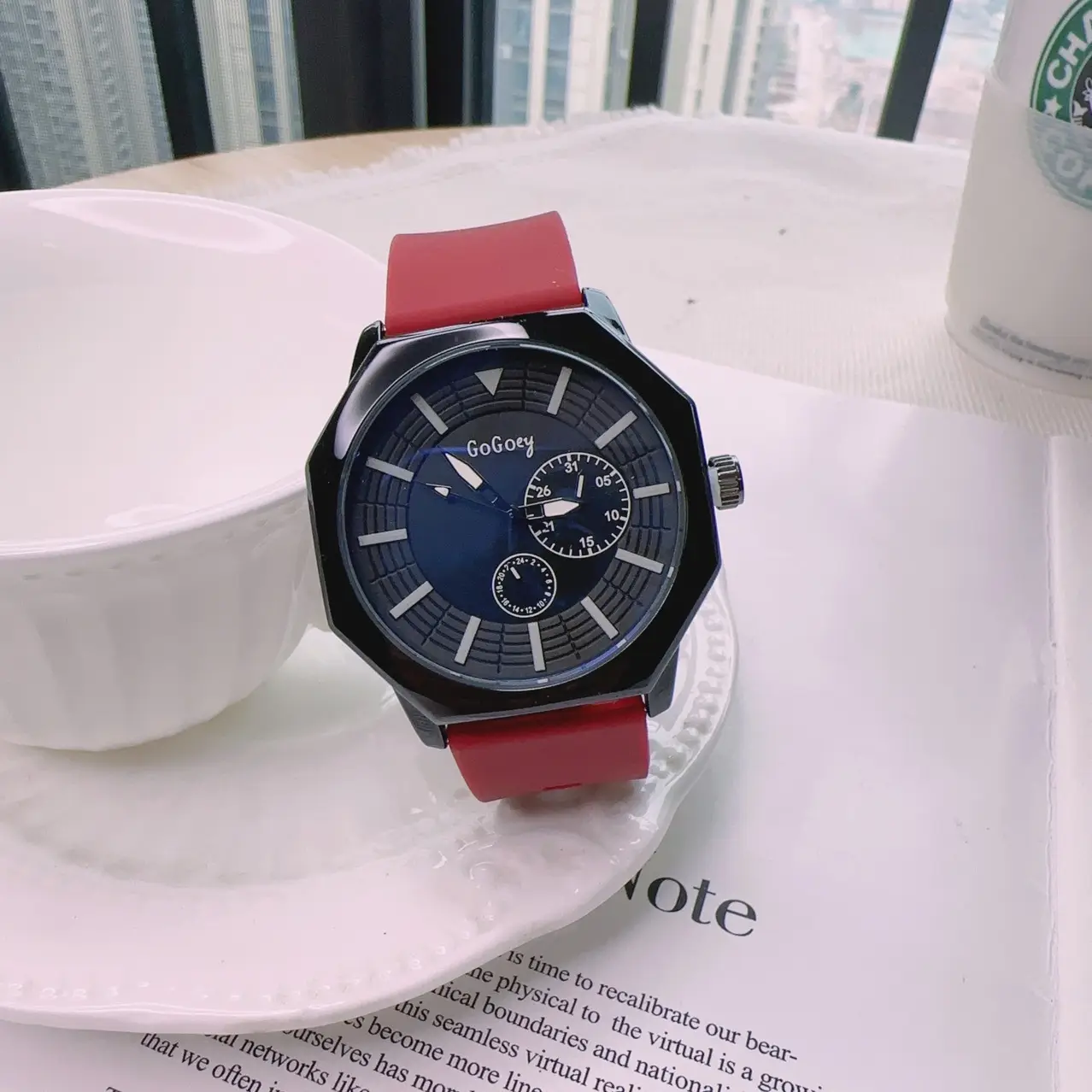 Galaxy Quartz Watch Red Silicone Men Women — feature 12