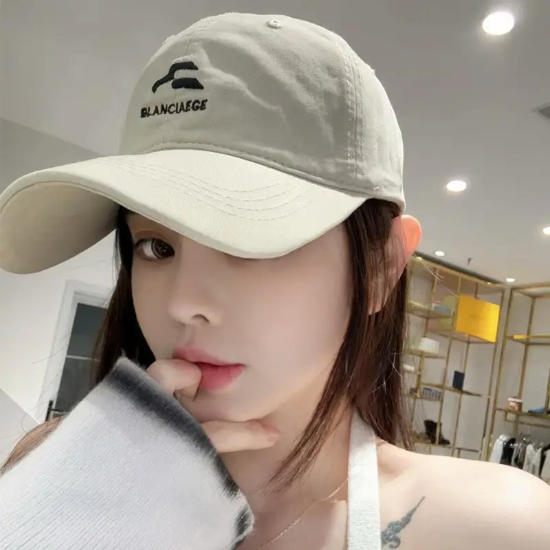 Women's Beige Baseball Cap with Sunshade & Logo - Image 8
