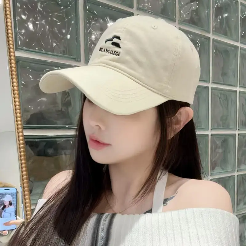Women's Beige Baseball Cap with Sunshade & Logo - Image 9