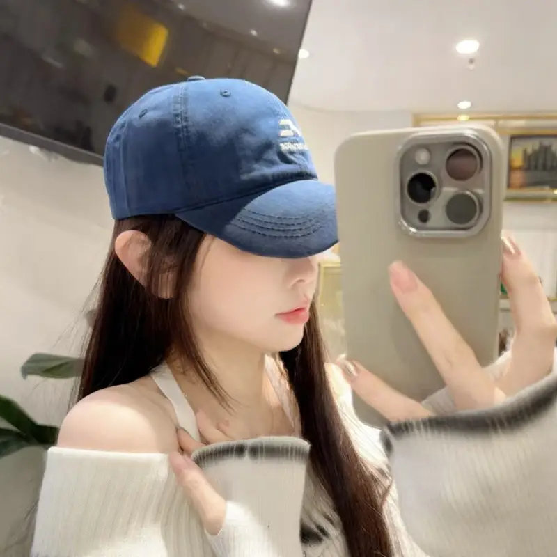 Women's Beige Baseball Cap with Sunshade & Logo — feature 14