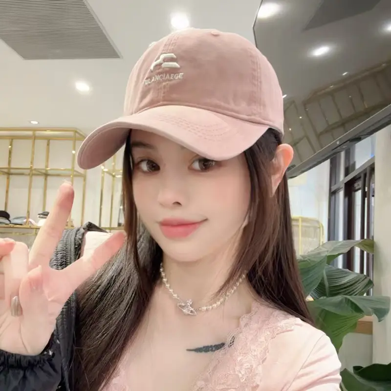 Women's Beige Baseball Cap with Sunshade & Logo — feature 8