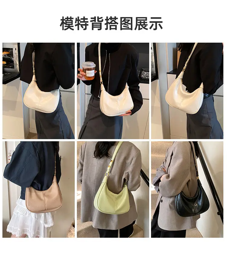 Women's White Leather Crossbody Bag 2024 New Style — feature 2