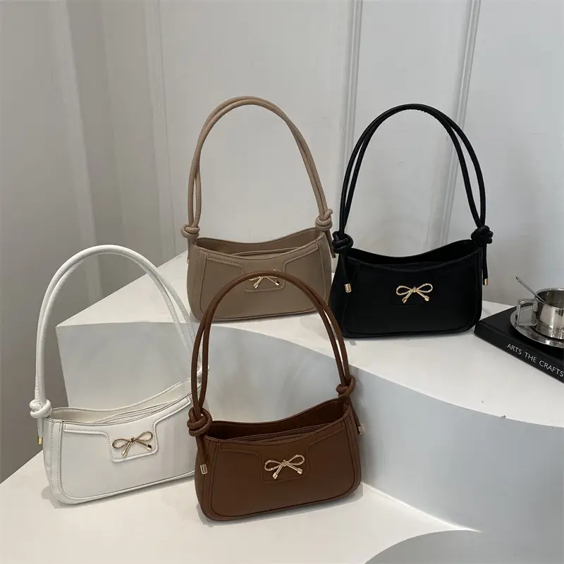White Textured Shoulder Bag for Women 2025 - Image 6