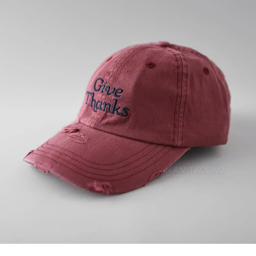 Black "Give Thanks" Embroidered Cap for Men Women - Image 6