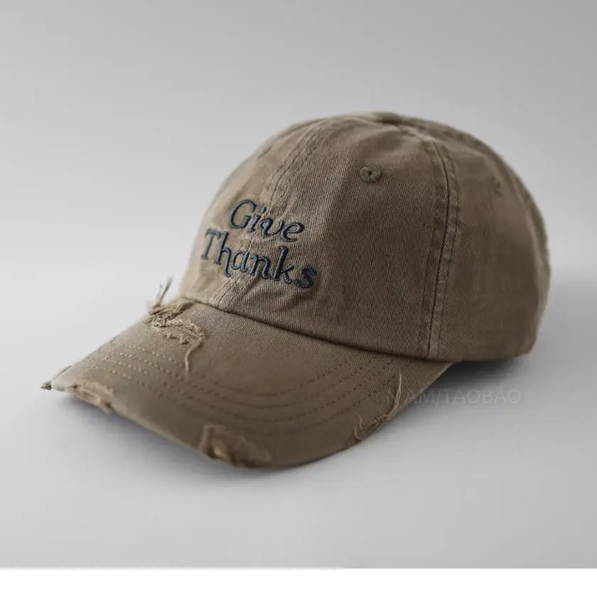 Black "Give Thanks" Embroidered Cap for Men Women - Image 9