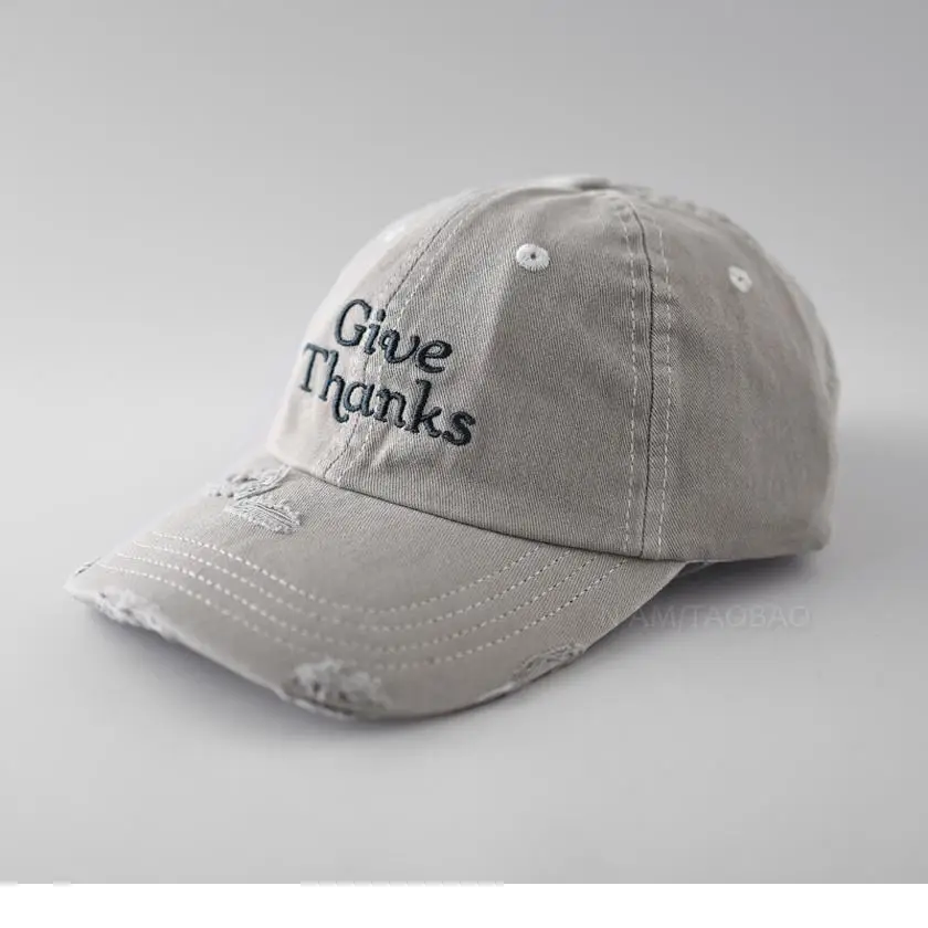 Black "Give Thanks" Embroidered Cap for Men Women - Image 10