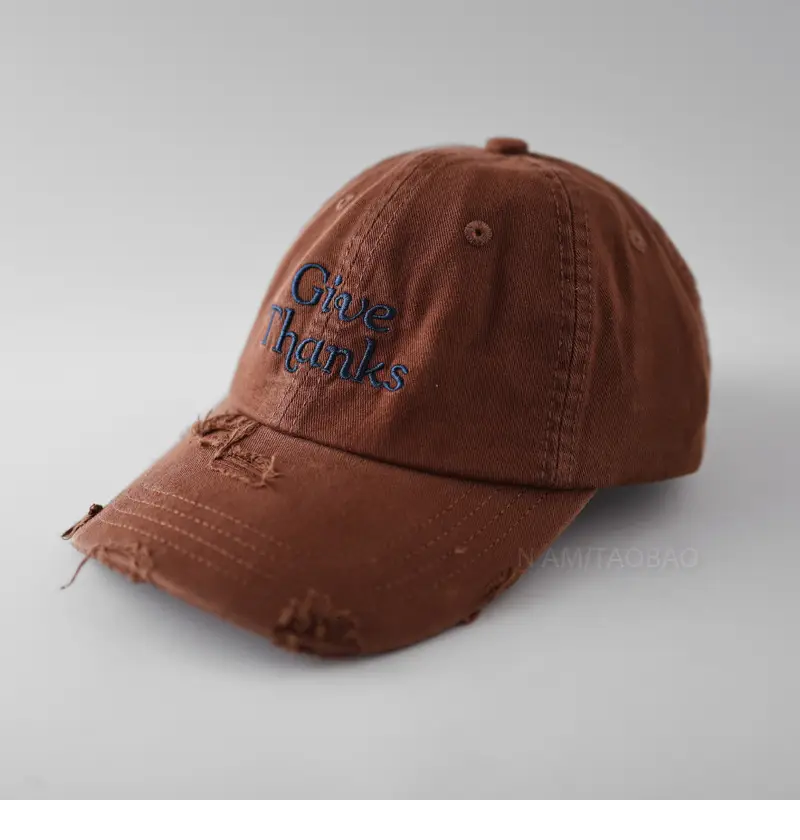 Black "Give Thanks" Embroidered Cap for Men Women - Image 5