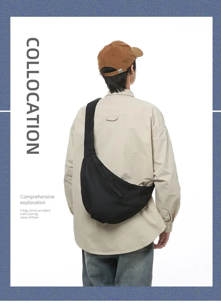 Men's Crossbody Bag Japanese Casual Sports Dumpling Bag Women's Canvas Shoulder Bag Fashionable Brand Men's Satchel luggage and leather goods — feature 1