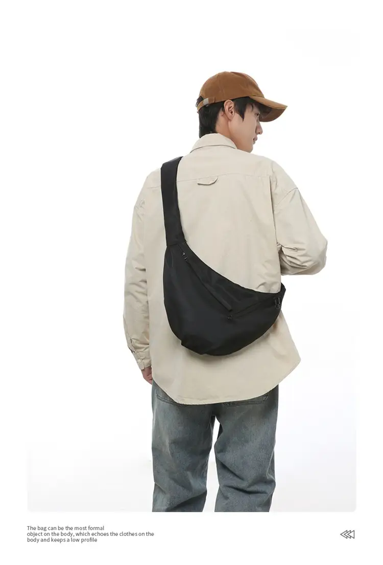 Men's Crossbody Bag Japanese Casual Sports Dumpling Bag Women's Canvas Shoulder Bag Fashionable Brand Men's Satchel luggage and leather goods — feature 10