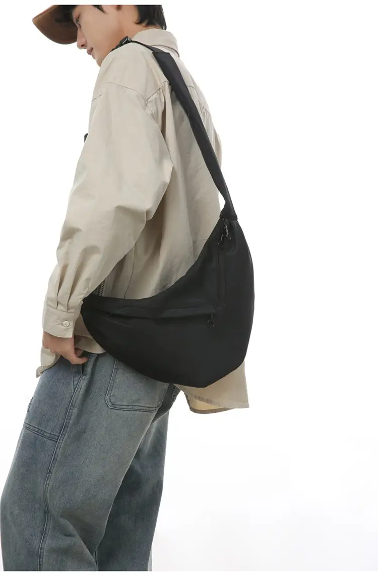 Men's Crossbody Bag Japanese Casual Sports Dumpling Bag Women's Canvas Shoulder Bag Fashionable Brand Men's Satchel luggage and leather goods — feature 11
