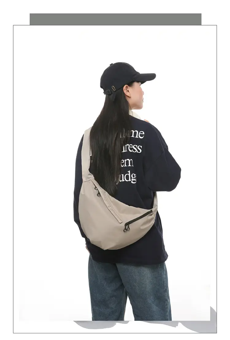 Men's Crossbody Bag Japanese Casual Sports Dumpling Bag Women's Canvas Shoulder Bag Fashionable Brand Men's Satchel luggage and leather goods — feature 5