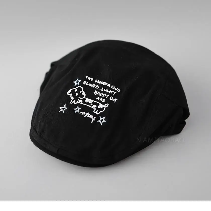 Men Women Cartoon Print Sun Hat Light Purple Spring Summer