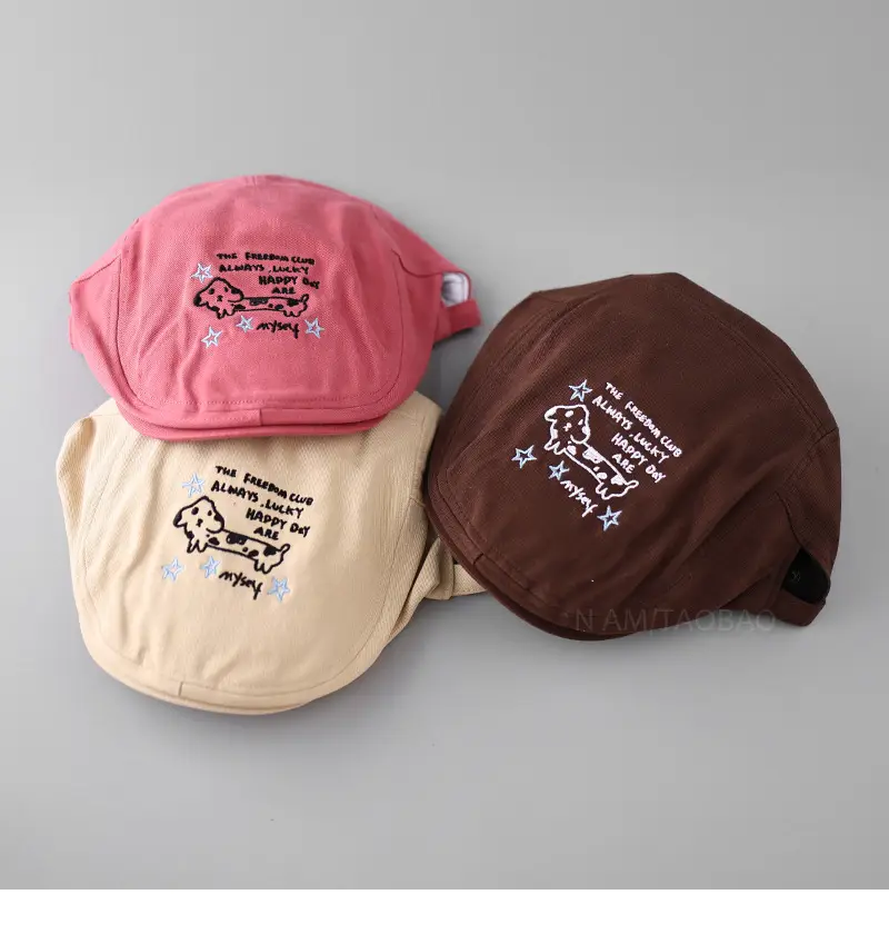 Men Women Cartoon Print Sun Hat Light Purple Spring Summer — feature 10