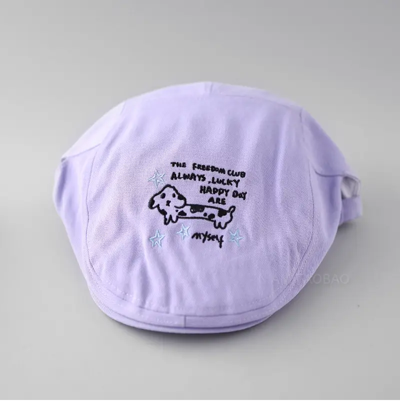 Men Women Cartoon Print Sun Hat Light Purple Spring Summer — feature 8