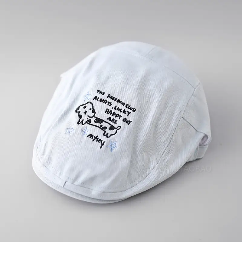 Men Women Cartoon Print Sun Hat Light Purple Spring Summer