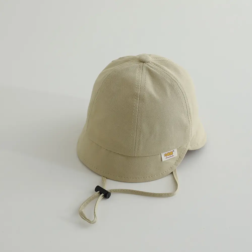 Baby's Cotton Fisherman's Hat Beige Spring Autumn - Image 2