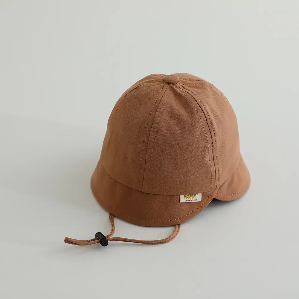Baby's Cotton Fisherman's Hat Beige Spring Autumn - Image 3