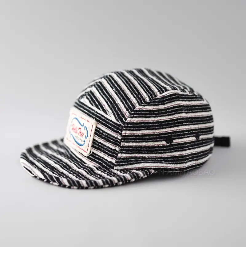 Japanese Vintage Striped Baseball Cap Unisex Flat Brim — feature 4