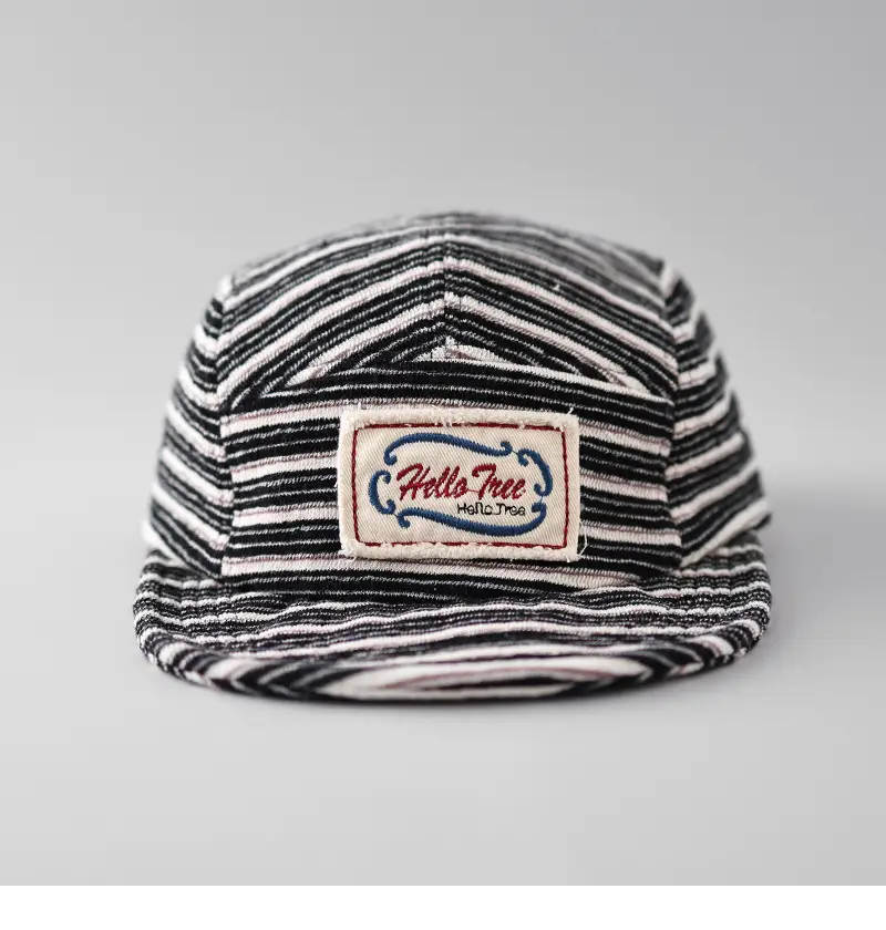 Japanese Vintage Striped Baseball Cap Unisex Flat Brim — feature 5