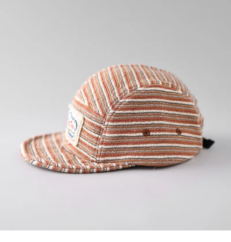 Japanese Vintage Striped Baseball Cap Unisex Flat Brim — feature 6