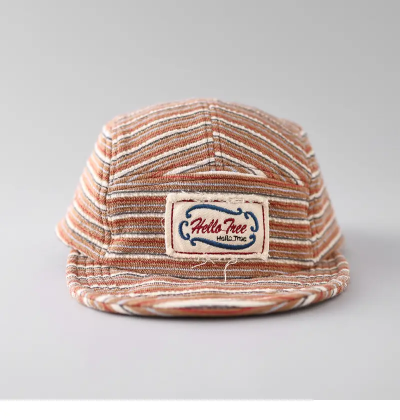 Japanese Vintage Striped Baseball Cap Unisex Flat Brim — feature 7