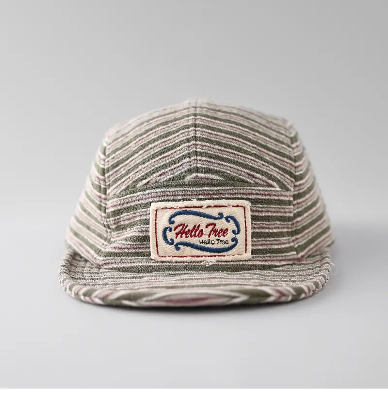 Japanese Vintage Striped Baseball Cap Unisex Flat Brim — feature 8