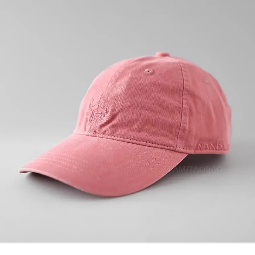 Pink Embroidered Baseball Cap for Men Women Casual Sunshade - Image 9