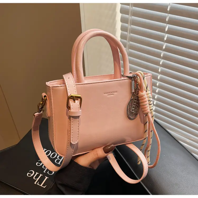 Pink Peshawari Women's Shoulder Bag with Feather Tassel — feature 16