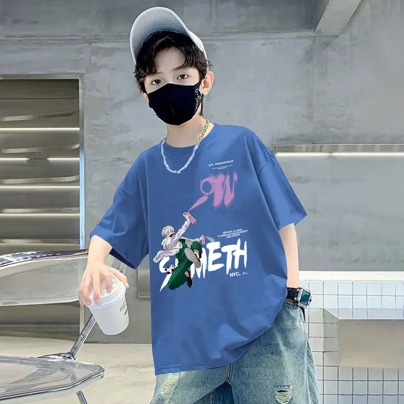 Boy Cotton Graphic T-Shirt White Summer Wear