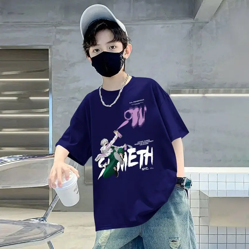 Boy Cotton Graphic T-Shirt White Summer Wear