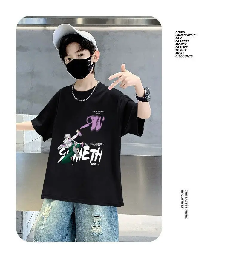 Boy Cotton Graphic T-Shirt White Summer Wear — feature 11