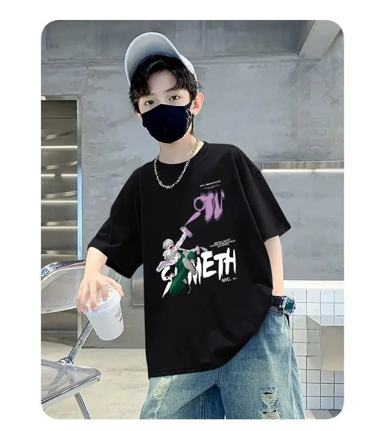 Boy Cotton Graphic T-Shirt White Summer Wear — feature 12