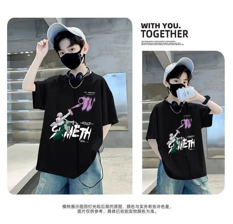 Boy Cotton Graphic T-Shirt White Summer Wear — feature 9