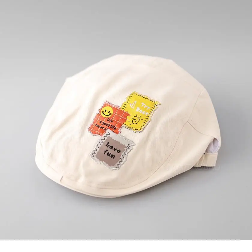 White Letter Embroidered Cap for Men Women Sunshade