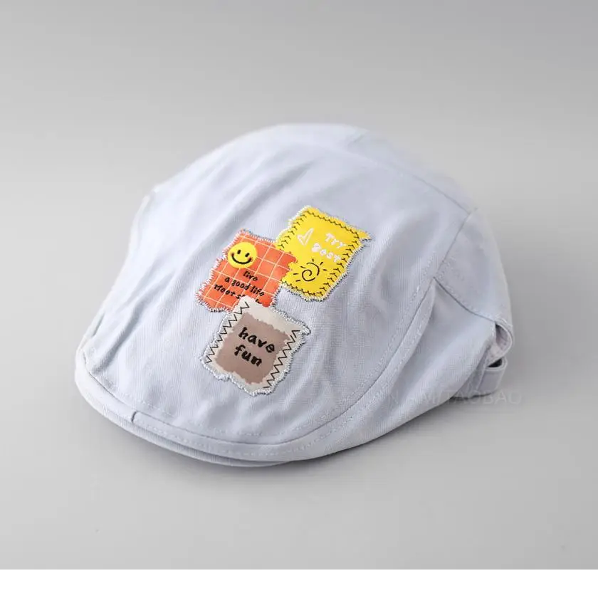 White Letter Embroidered Cap for Men Women Sunshade