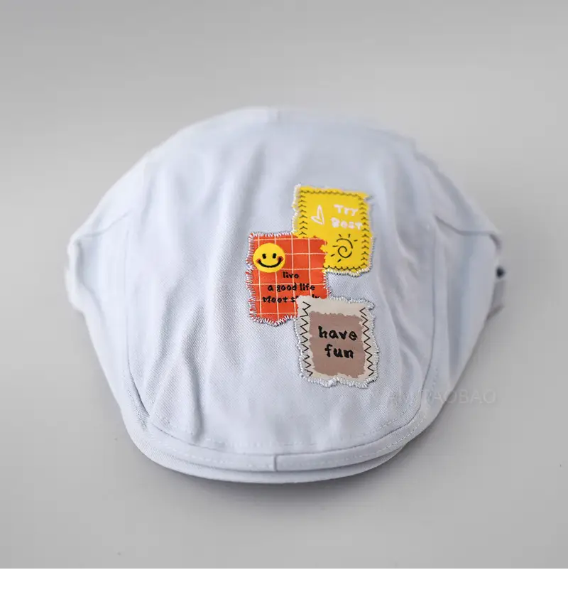 White Letter Embroidered Cap for Men Women Sunshade — feature 8