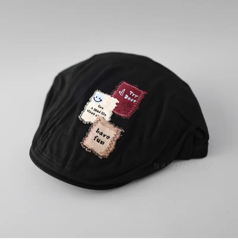 White Letter Embroidered Cap for Men Women Sunshade