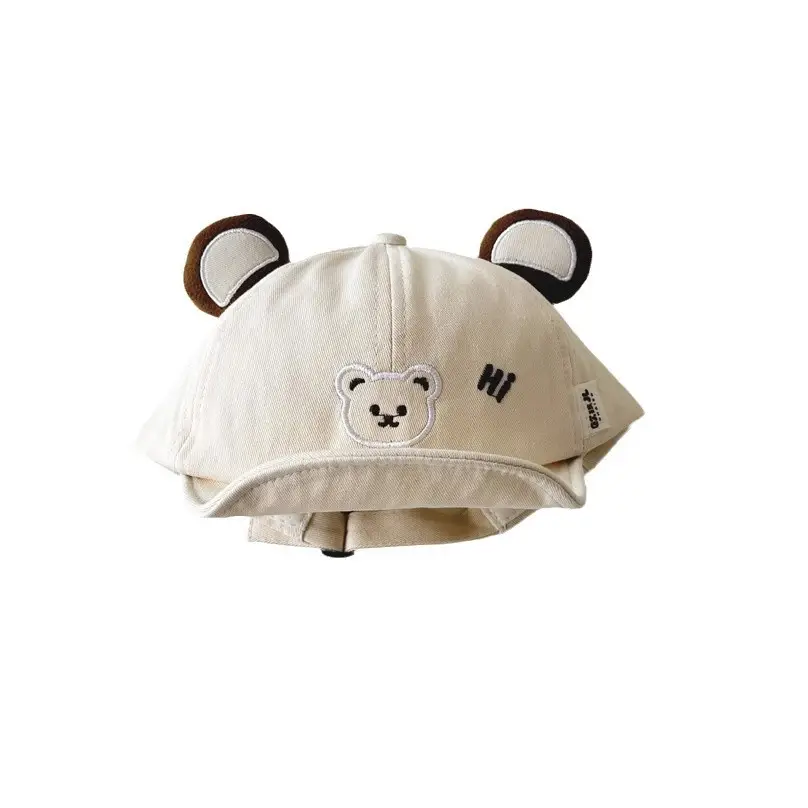 Baby Beanie Hat Bear Ears Sunscreen Cap All Ages - Image 8