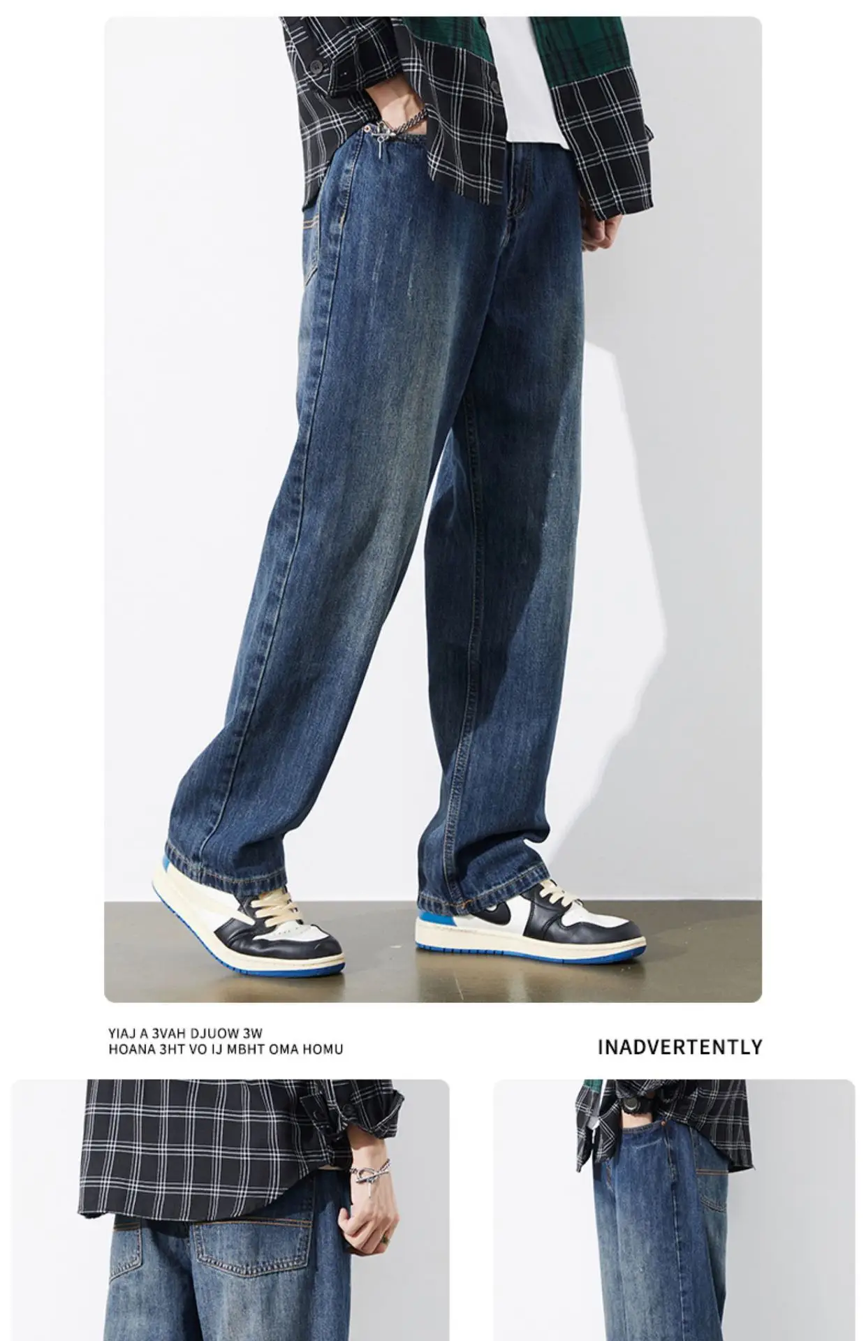 Men's Dark Blue Tapered Jeans Autumn 2025 — feature 10