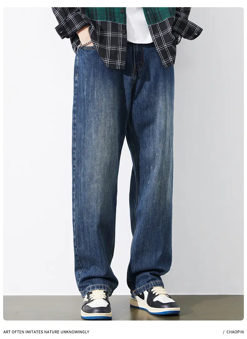Men's Dark Blue Tapered Jeans Autumn 2025 — feature 8