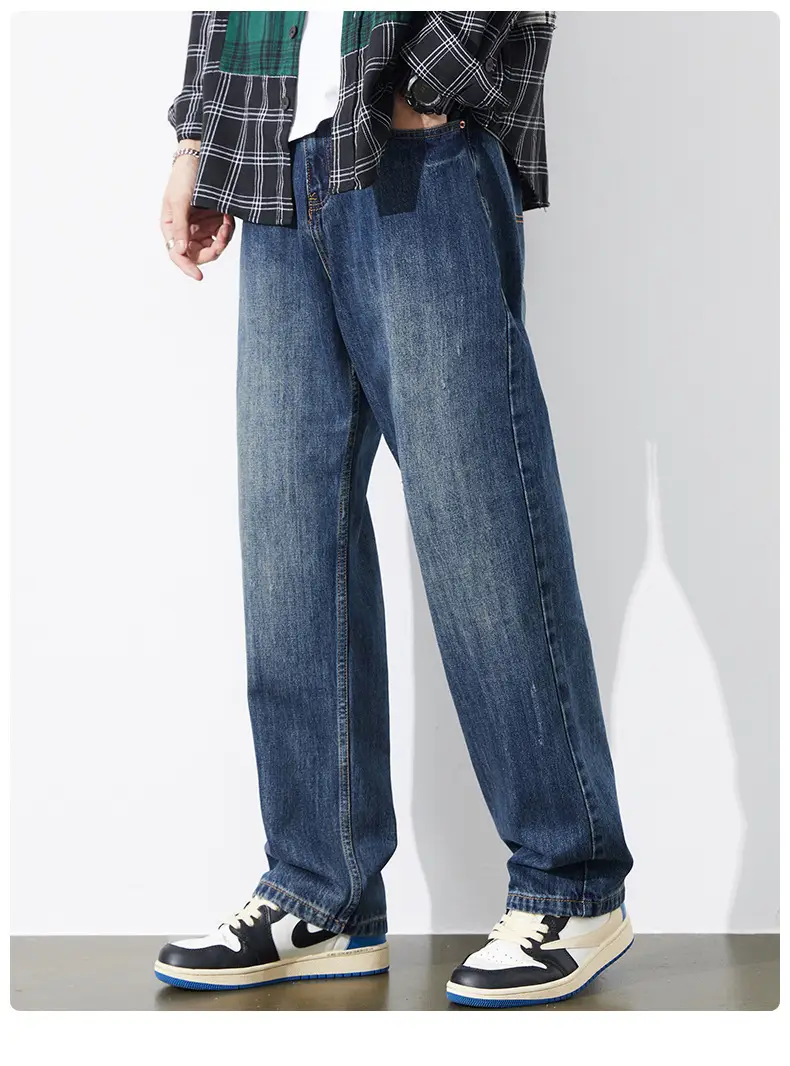 Men's Dark Blue Tapered Jeans Autumn 2025 — feature 9