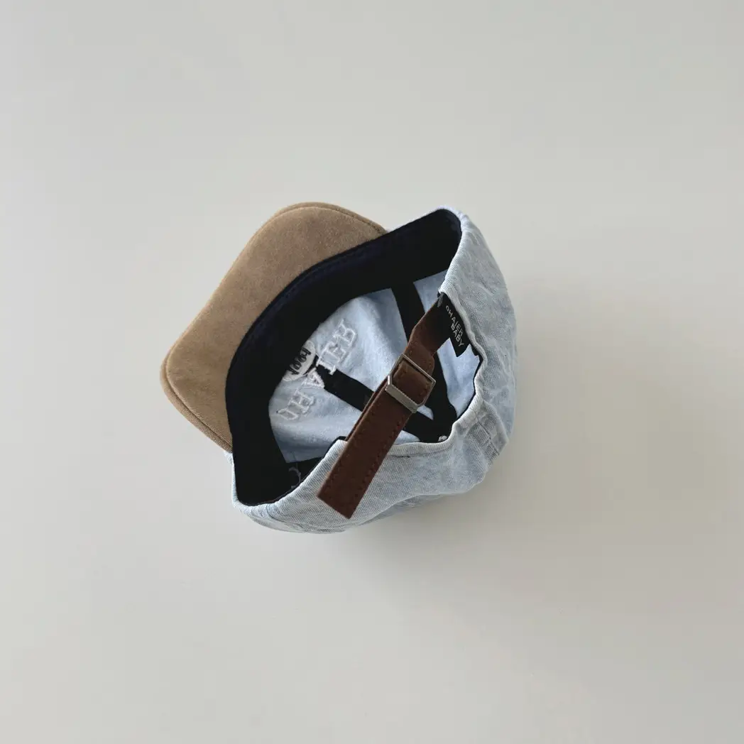 Blue Denim Embroidered Baby Cap 2025 Spring Autumn - Image 7