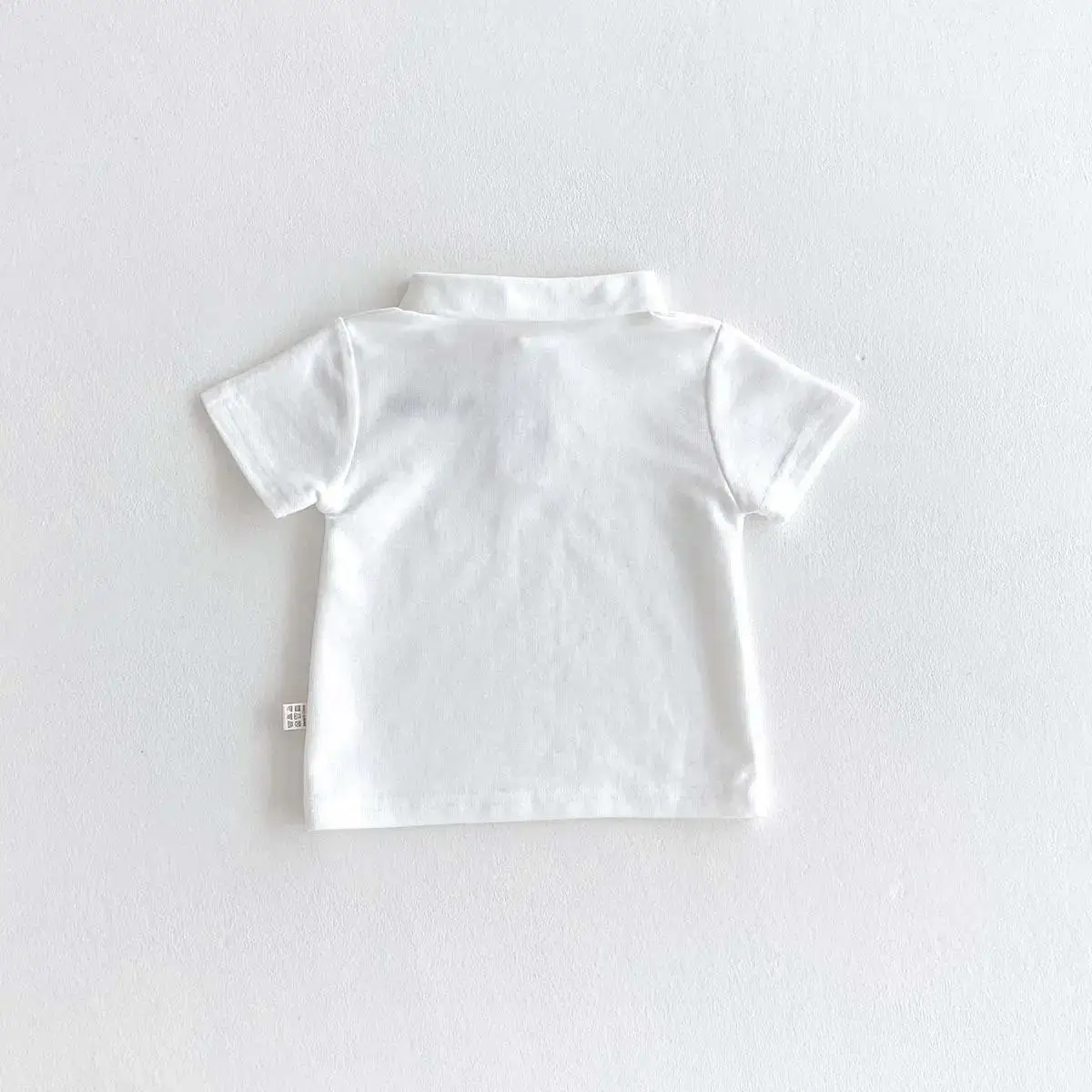 Summer Boys Korean Polo Shirt White Blue Red — feature 13