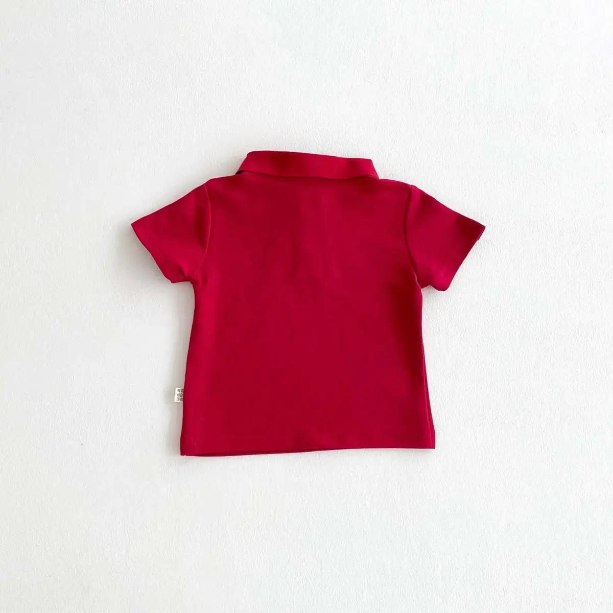 Summer Boys Korean Polo Shirt White Blue Red — feature 15