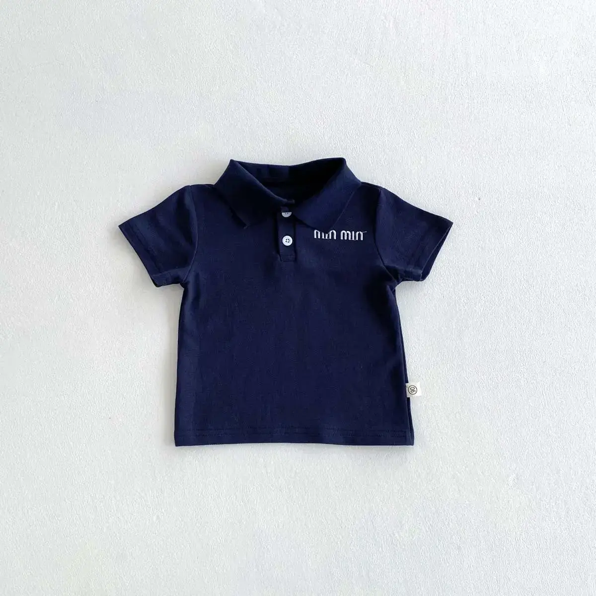 Summer Boys Korean Polo Shirt White Blue Red — feature 16