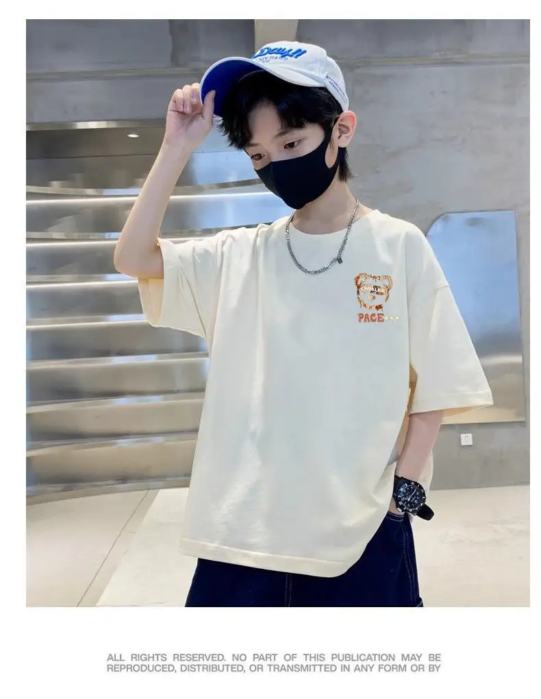 Kids Cotton Cartoon T-Shirt Black Summer Wear — feature 11