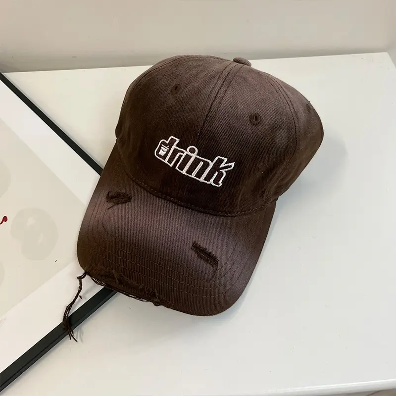 Gradual Ripped Baseball Cap Men Women All Match Outdoor Sunscreen Cap Spring Summer Korean Style Face Shown Small Cap - Image 2