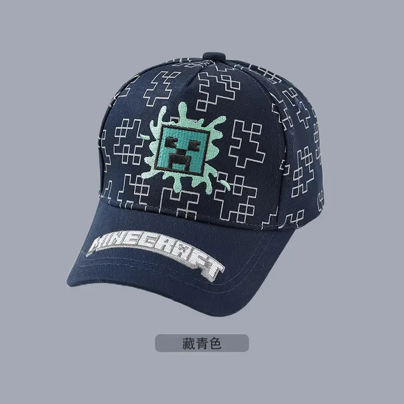 Minecraft Creeper Baseball Cap Black with Curved Brim - Image 5