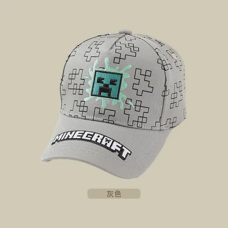Minecraft Creeper Baseball Cap Black with Curved Brim — feature 9